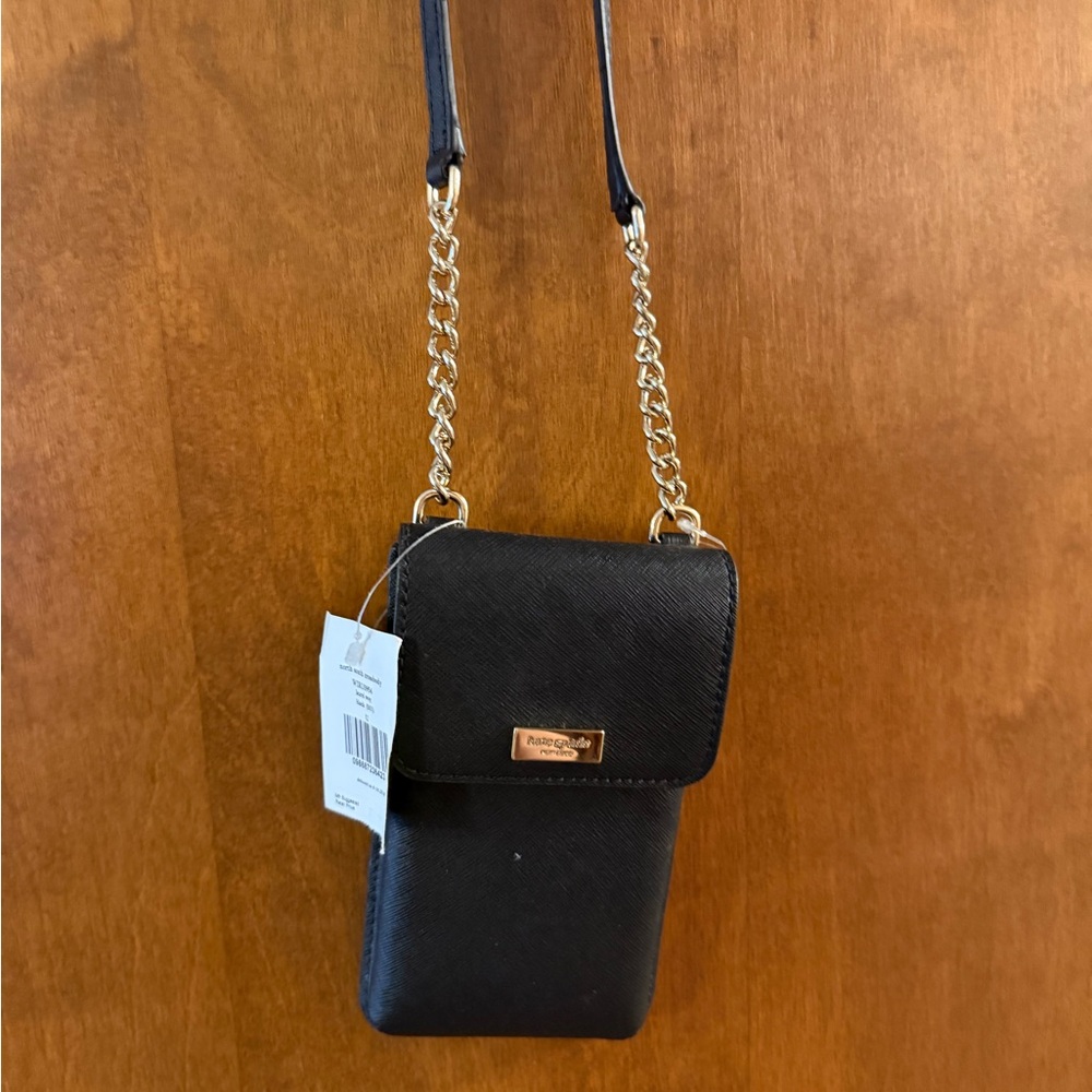 Kate Spade Black Crossbody with Gold Chain